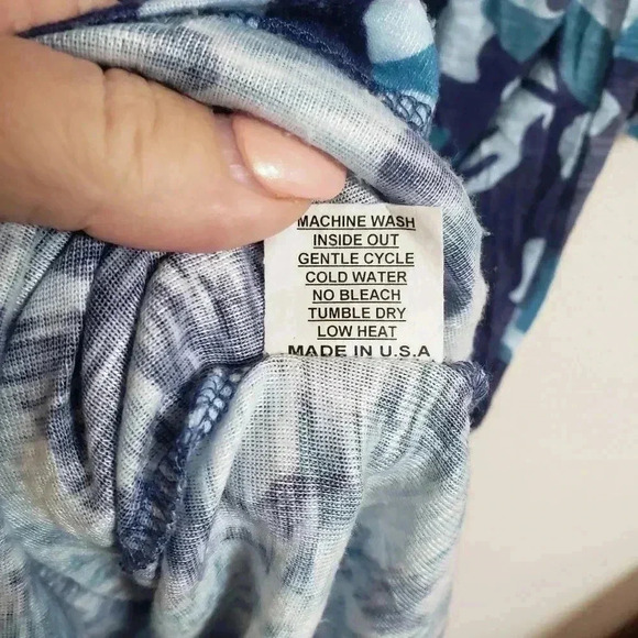 David Cline Studded V-Neck Blue Camo Dress - Picture 5 of 5